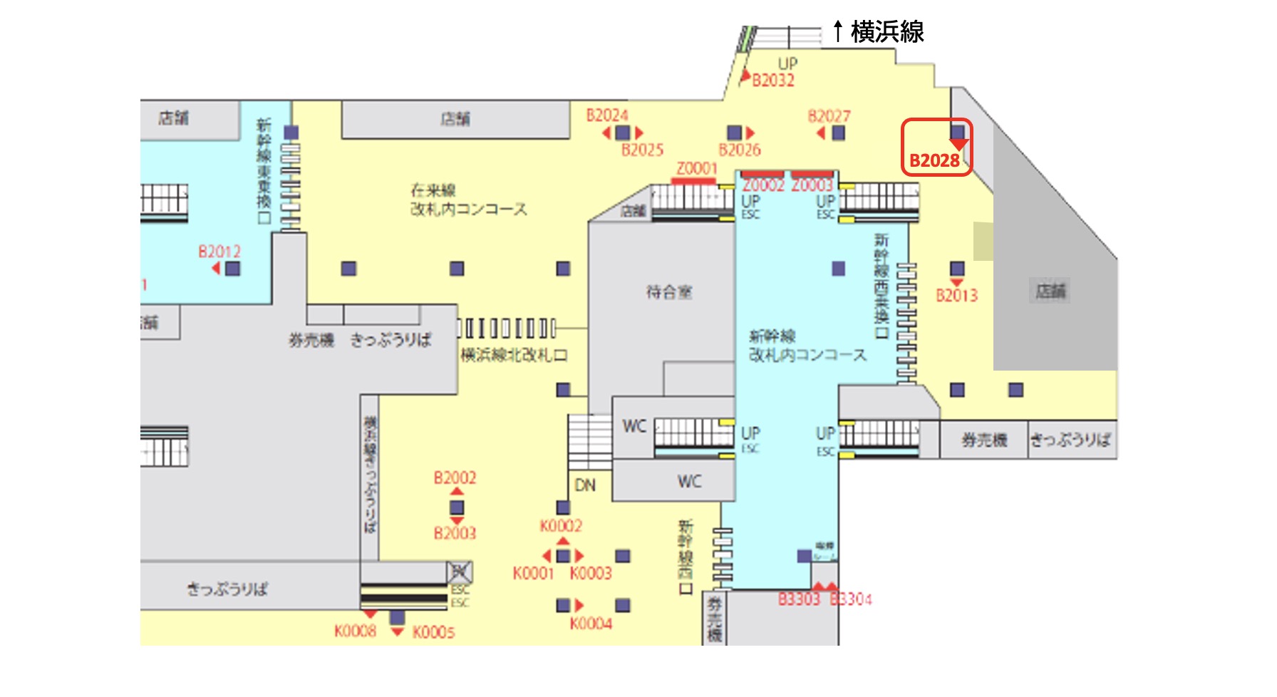 新横浜駅 No.2028 配置図