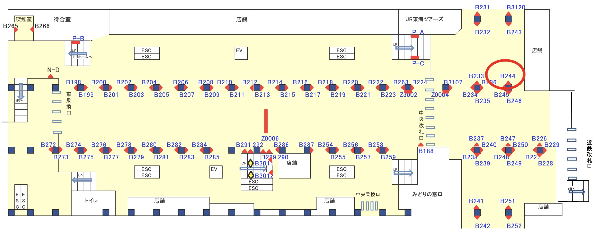京都駅　No.B0244 配置図