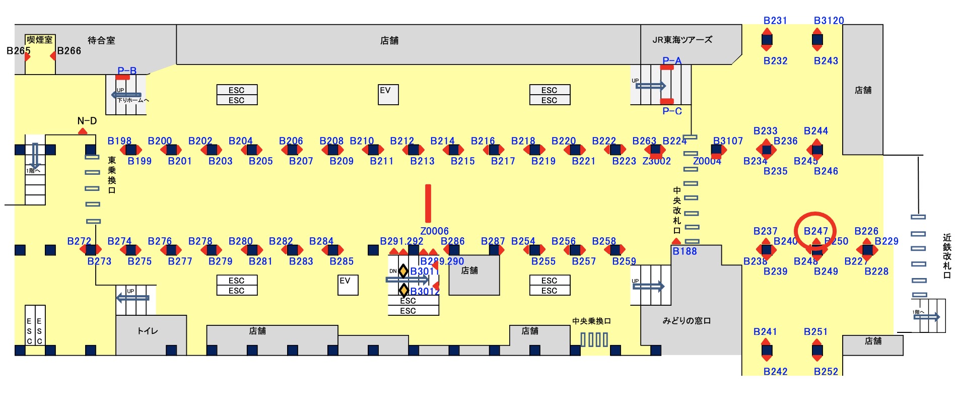 京都駅 No.B0247 配置図