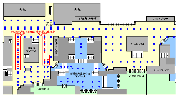J・ADビジョン Central 東京駅八重洲北 配置図
