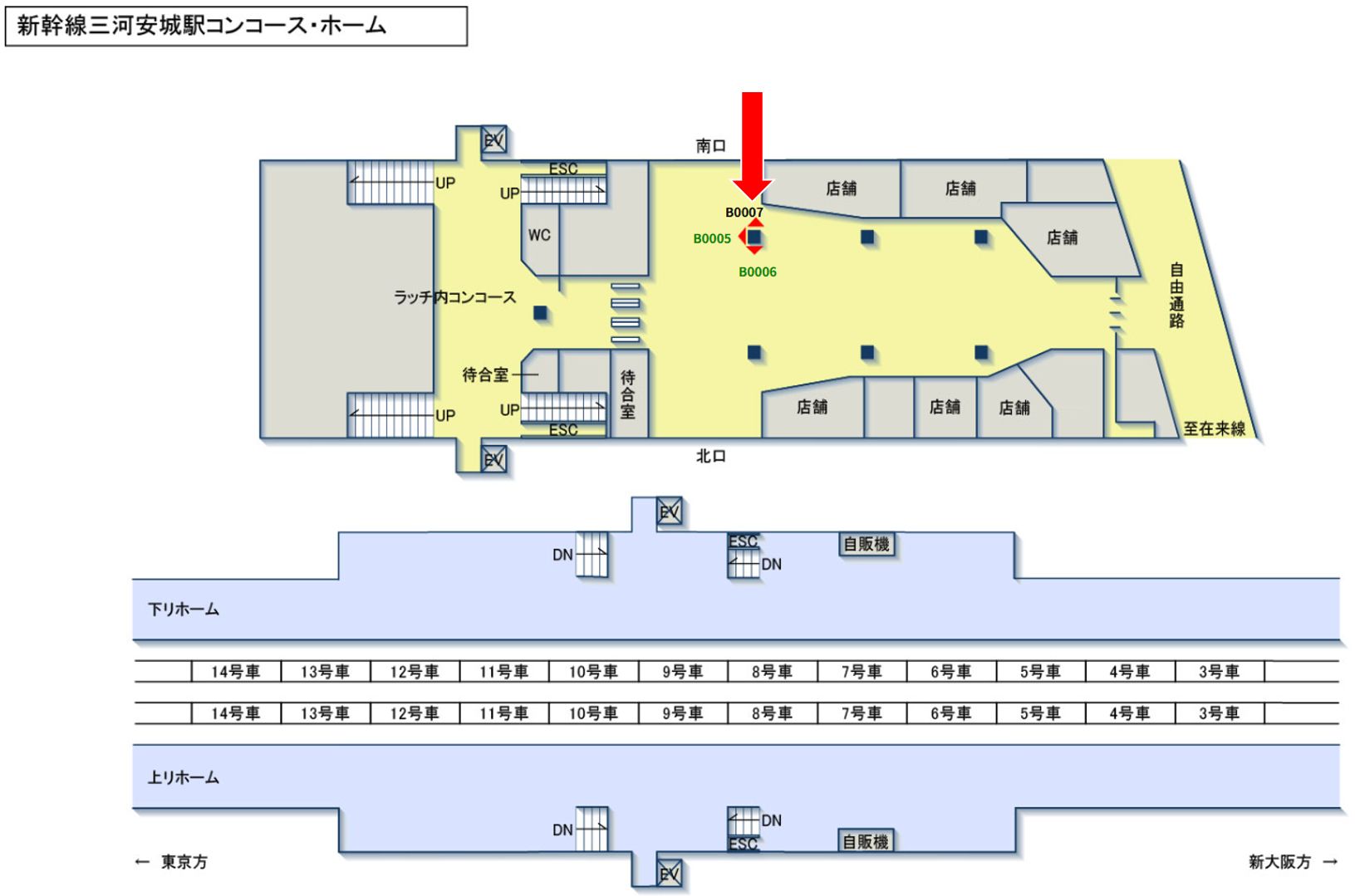 三河安城駅 No.B0007 配置図