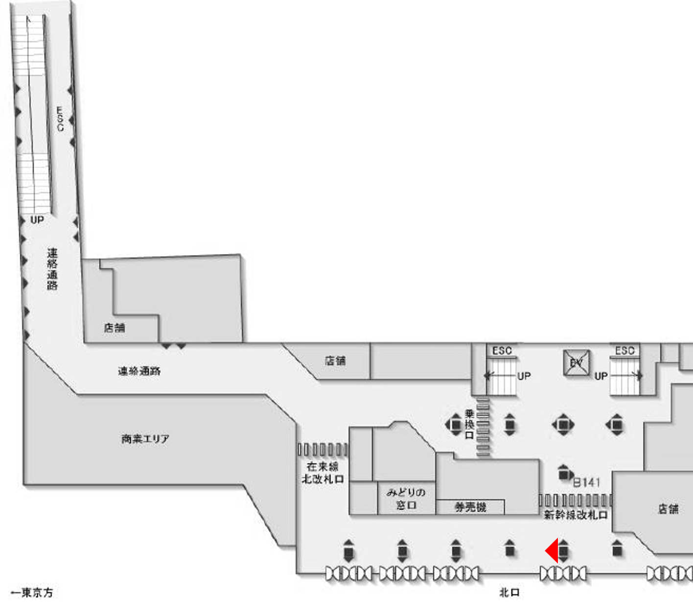 三島駅乗換口　No.B0160 配置図